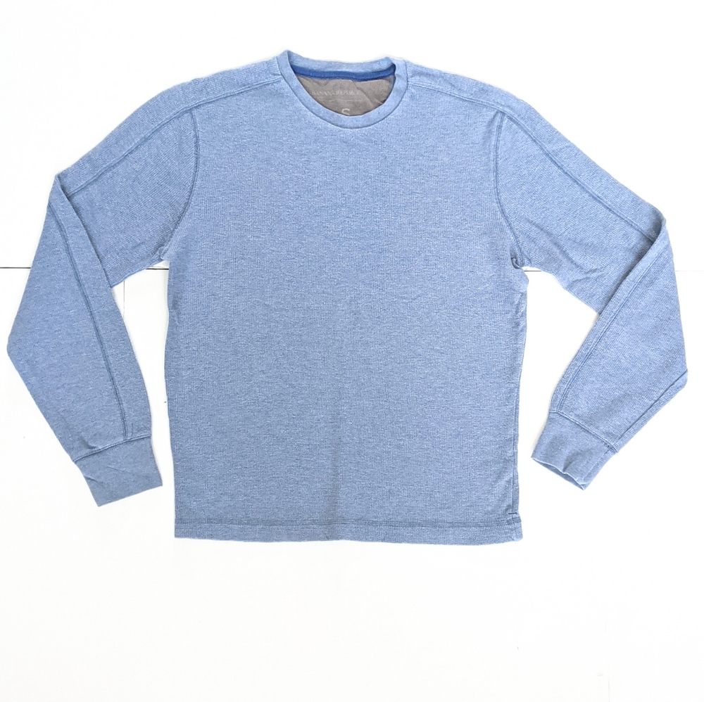 Banana Republic Periwinkle Blue Thermal Cotton Long Sleeve Sweater